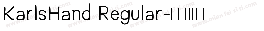 KarlsHand Regular字体转换